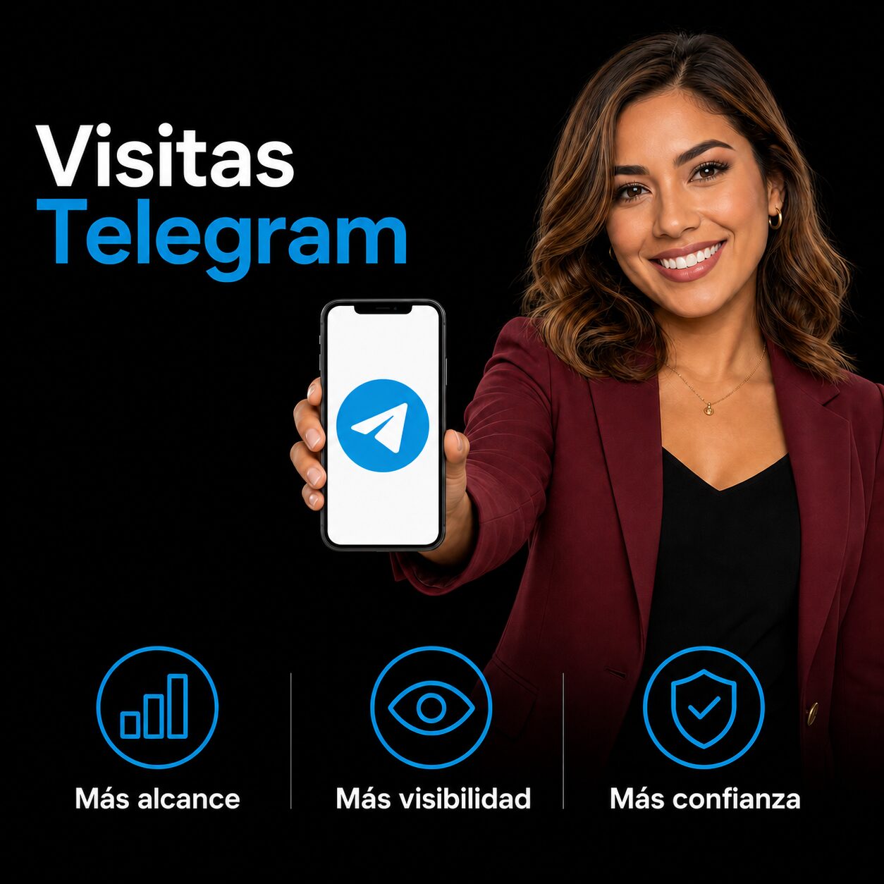 Comprar Visitas para Telegram en Chile